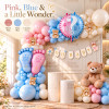 Baby Shower Balloon Garland Kit Gender Reveal Party Decor With It's A Boy Girl Foil Balloons