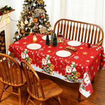 Christmas tablecloth, 72 x 54 inches rectangular tablecloth, party decoration