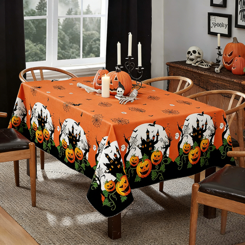 Halloween tablecloth, 72 x 54 inches rectangular tablecloth, party decoration