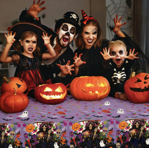 Halloween tablecloth, 72 x 54 inches rectangular tablecloth, party decoration