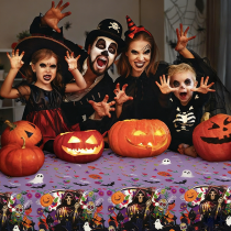 Halloween tablecloth, 72 x 54 inches rectangular tablecloth, party decoration