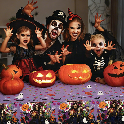 Halloween tablecloth, 72 x 54 inches rectangular tablecloth, party decoration