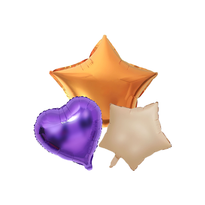 Heart & Star Foil Balloons