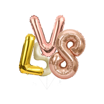 Foil Letter & Number Foil Balloons