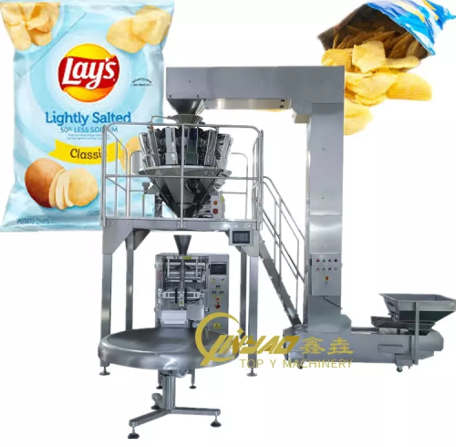 Automatic VFFS Cassava Chips Snack Pouch Nitrogen Filling Packing Machine