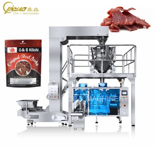 Automatic Snacks Biltong Beef Jerky Packing Machine Plastic Kraft Paper Bags Stand Up Pouch Packaging Machine