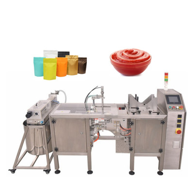 Paste Filling Salad Tomato Sauce Stand up Spout Pouch Premade Bag Doypack Packing Machine