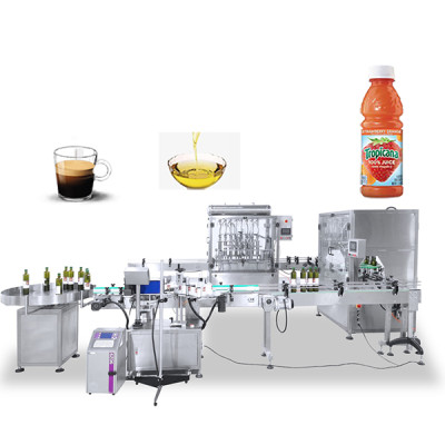 Fully Automatic Filling System Capping Labeling Bottle Honey Juice Oil Filling Machine for bottles