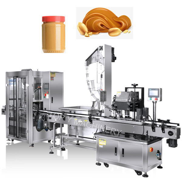 Fully Automatic Peanut Butter Spice Paste Filling Machine System Filling Machine for bottles cans