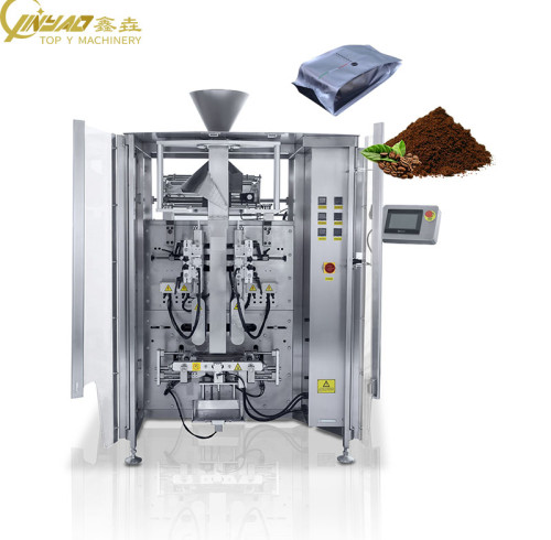 Quad Brick Bottom Bag Beans Granule Powder Vertical Forming Filling Sealing Packing Machine