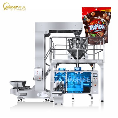 TOP Y High-Accuracy Filling Chocolate Gummy Candy Snacks Premade Mylar Pouch Packaging Machine