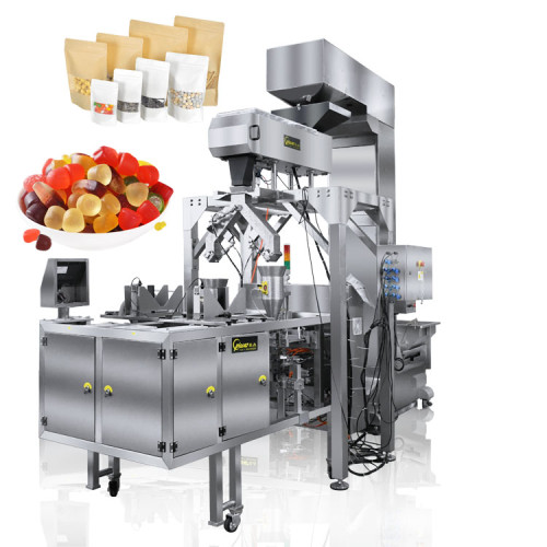 Automatic Counting Gummy  Bear Zipper Pouch Packaging Sealing Machinery Counting Packing Machine