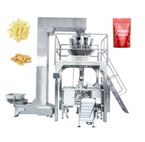 Double Station Duplex Zipper Standup Bag Plastic Pouch Snack Food Automatic Doypack Packing Machine