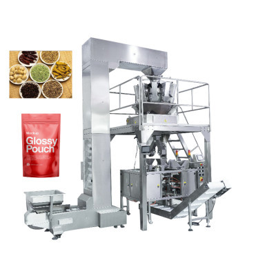 CE Factory Automatic Coffee Bean Tea Flat Bottom Premade Zipper Bag Filling Sealing Packing Machine