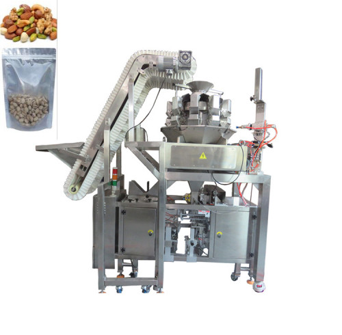 Automatic Doy Bag Candy Packing Machine With Zipper Coffee Bean Nuts Doy Pack Weighing Feeding Pouch Packaging Machine