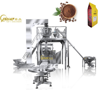 VFFS Food Packaging Coffee Bean Coffee Powder Quad Seal Automatic Packing Machine