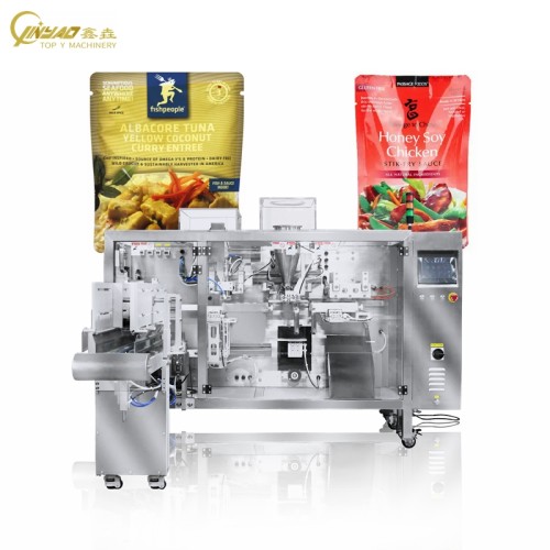 Factory Automatic Instant Foodstuff Fast Foods Chicken Meat Stand up Retort Pouch Packaging Machine