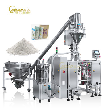Fully Automatic Doypack Pouch Ground Coffee Milk Cocoa Soy Protein Powder Flour Premade Bag Filling Packing Machine