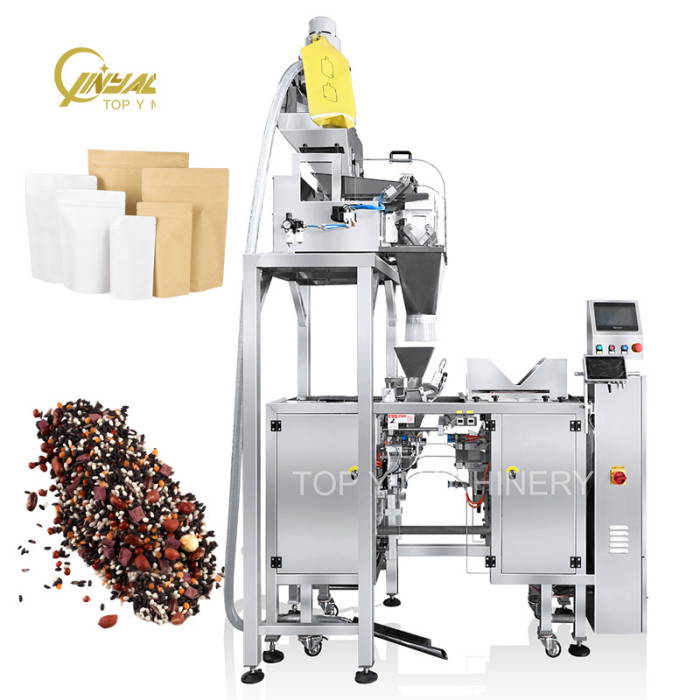 Packing Machine Standing Pouch Automatic Doypack Plastic Zipper Premade Bag Filling Sealing Packaging Machine