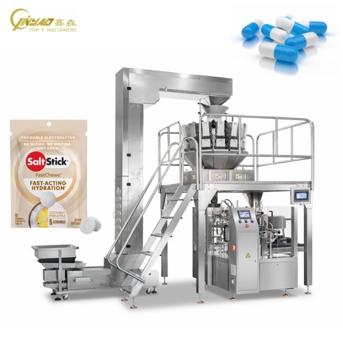 Fully Automatic Premade Zipper Bag Doypack Rotary Packaging Machine for Pills Capsules