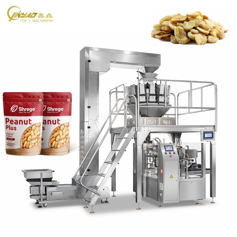 peanut and cashew stand up pouch rotary packing machine