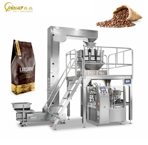 Automatic Rotary Packaging Machine Coffee Capsule Beans Premade Pouch Gusset Bag Packing Machine
