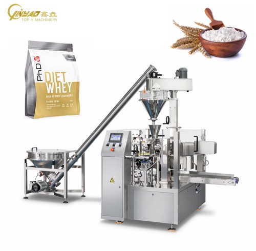 500g 1kg Wheat Flour Maize Flour Powder Pouch Bag Doypack Filling Sealing Packing Rotary Packaging Machine