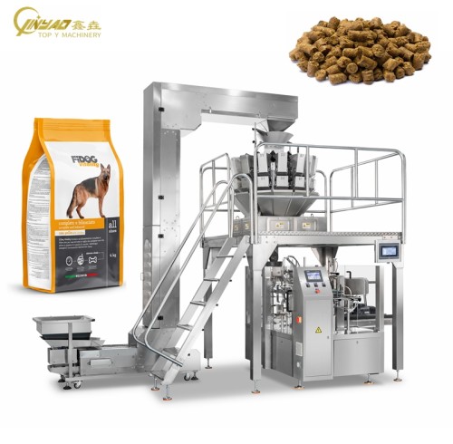 High Speed Rotary Premade Gusset Pouch Bag Doypack Packaging Animal Pelleted Feed Food Packing Machine