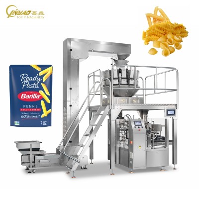 Automatic Spaghetti Pasta 250g and 500g Filling and Packing Premade Pouch Rotary Packaging Machine
