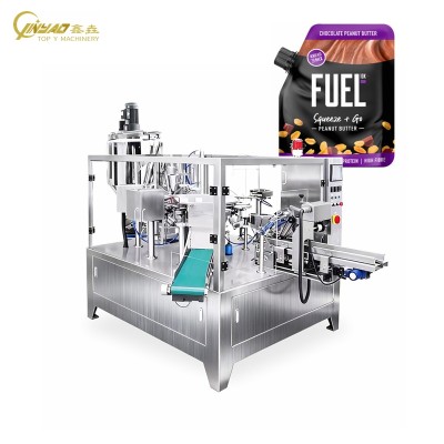 Fully Automatic Dipping Sauce Peanut Paste Rotary Filling Packing Machine Spout Pouch Packaging Machine