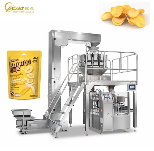 High Speed Full Automatic Premade Bag Stand up Pouch Potato Chips Plantain Chips Snacks Packaging Machine