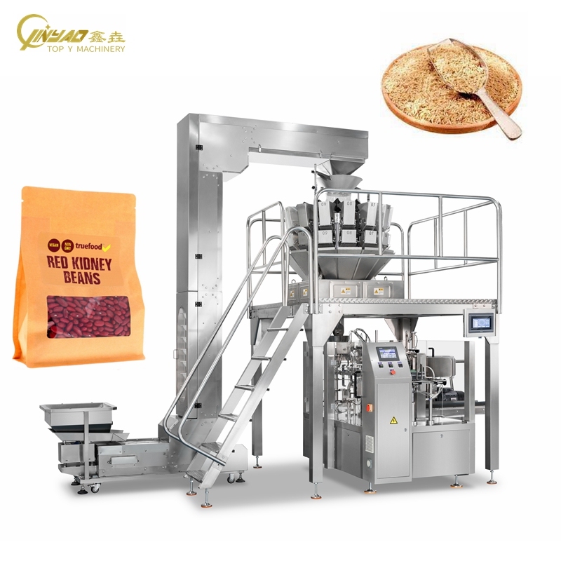 rotary zipper pouch weighing machine for cereal grain and seeds