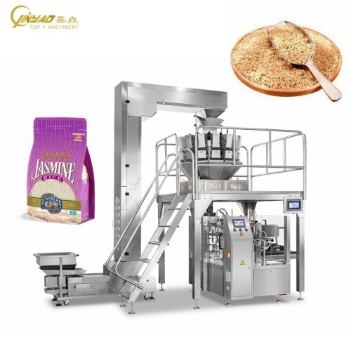 Automatic Rotary Granule Packaging Machine Premade Pouch 500g 1kg 2kg Rice Packing Machine