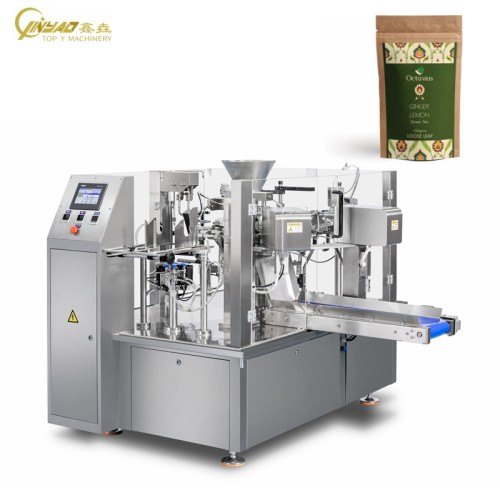 High Speed Rotary Package Doypack Premade Tea Leaves Kraft Paper Pouch Packing Machine