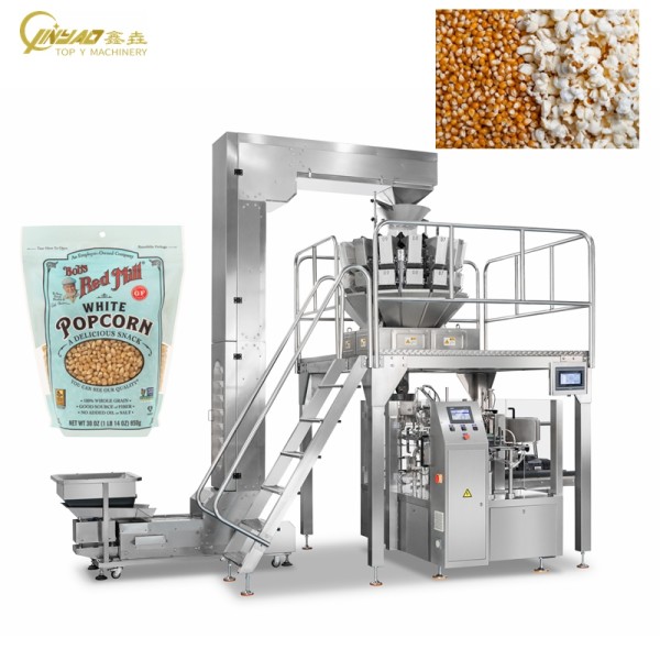 Factory Direct Premade Pouch Corn Popcorn Packing Machine Fully Automatic Rotary Packaging Machine
