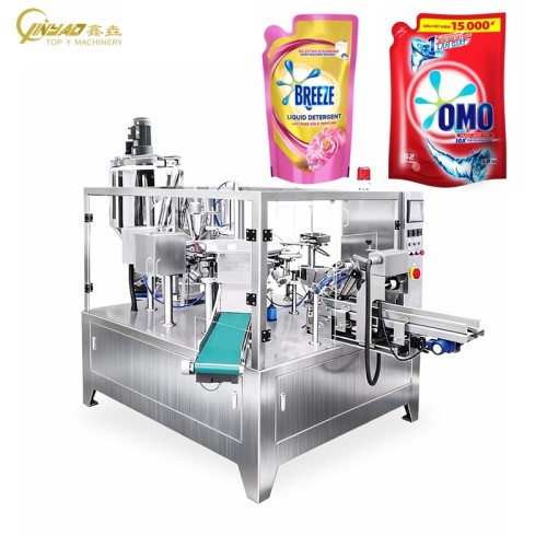 Fully Automatic High Speed Liquid Soap Detergent Pouch Rotary Packaging Machine Filling Packing Machine