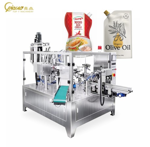 Hot Sale Automatic Liquid and Sauce Premade Pouch Rotary Packing Machine for Edible Oil Cooking Oil