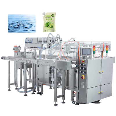 Top Y Duplex Full Automatic Floor Clearer Stand up Pouch Doypack Machine Running With Piston Pump