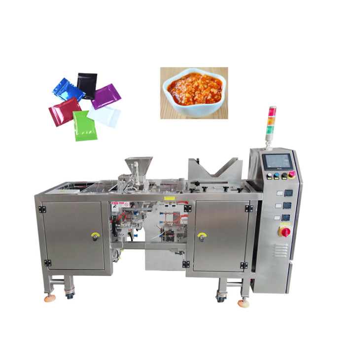 Small Business Stand up Pouch Flat Vacuum Bag Liquid Sauce Filling Packing Machine with Liquid Pump