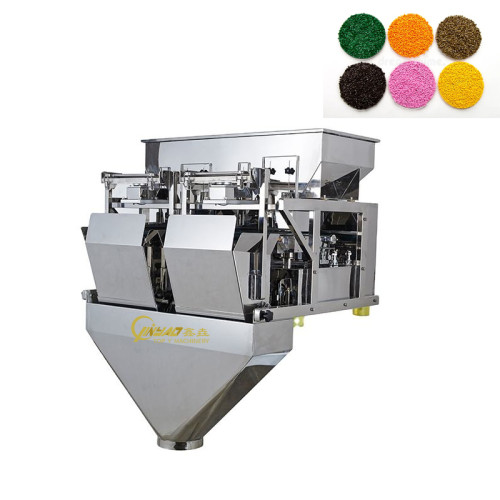 Automatic 2 Head Linear Weigher for Grains Rice Soy Beans Coffee Bean Weighing and Filling Machine