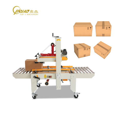 Top Y Semi Automatic Box Taping Machine Carton Sealer Top & Bottom Driven Belt Carton Box Sealer