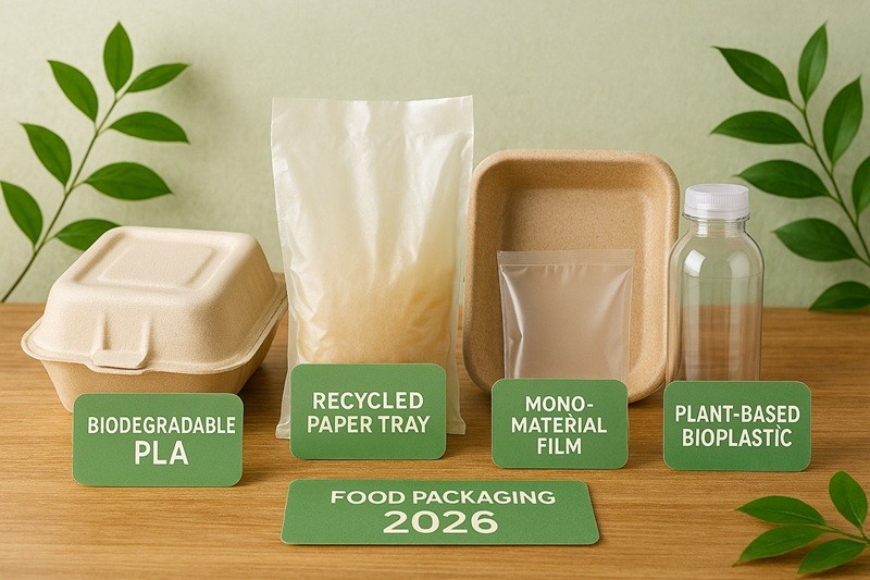 Sustainable and biodegradable food packaging materials