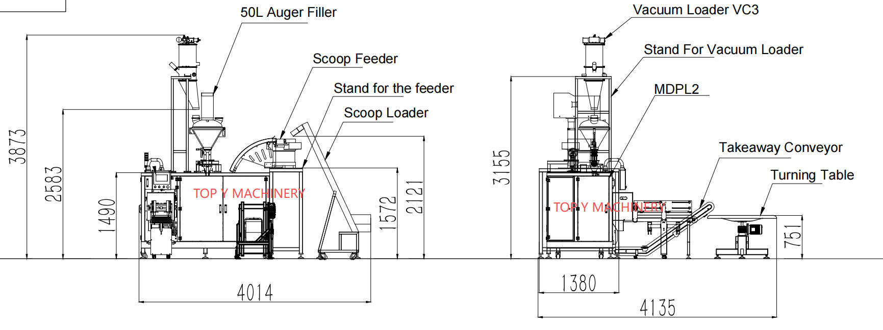packing system drawing