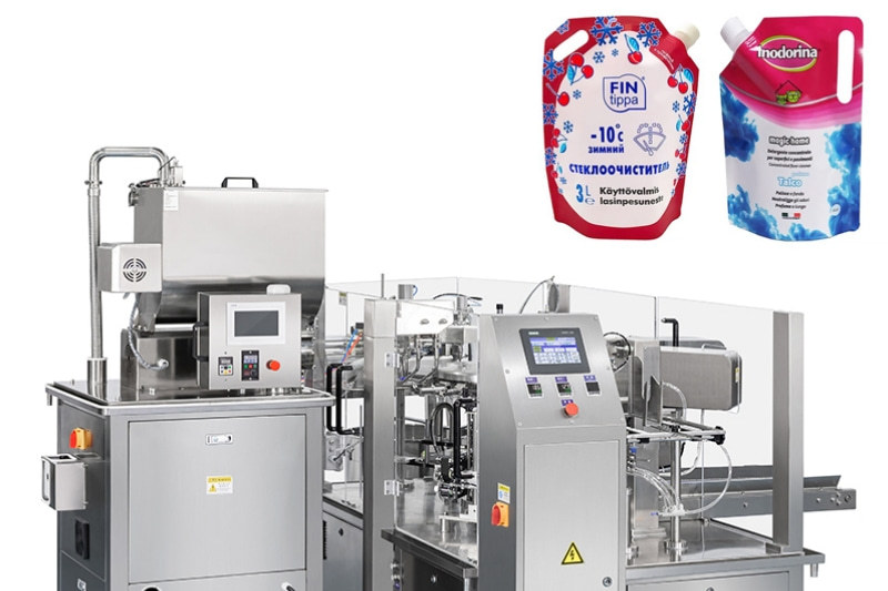 Internal mechanics of a rotary packing machine Sauce Spout Bag Rotary Packing Machine