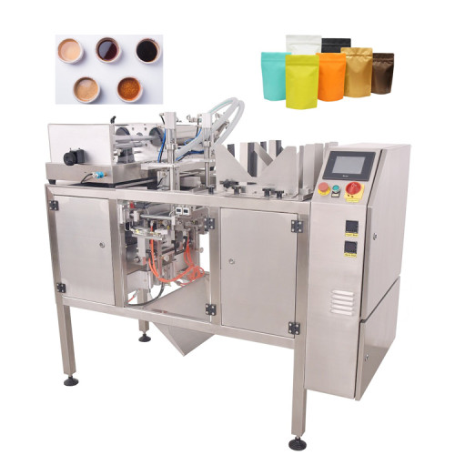 Hot Full Automatic Stand Up Pouch Jelly Fruit Juice Filling Packing Machine Stand Up Zipper Bag Packing Machine