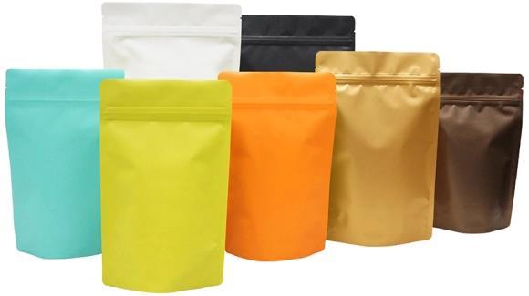 An assortment of different premade pouch styles, including stand-up, spouted, and zipper pouches