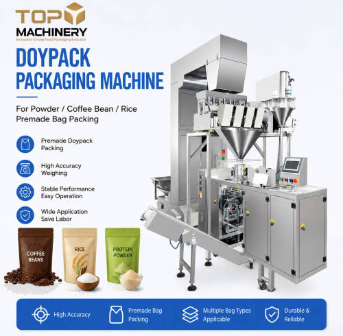 Doypack Packaging Machine | Powder Roasted Coffee Bean Rice | Premade Bag Packing Machine Price