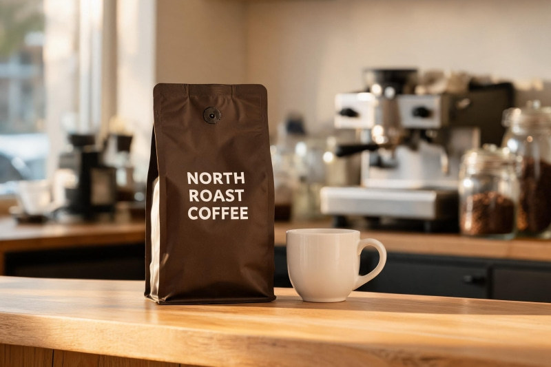 Pouring fresh roasted coffee, highlighting the degassing freshness window