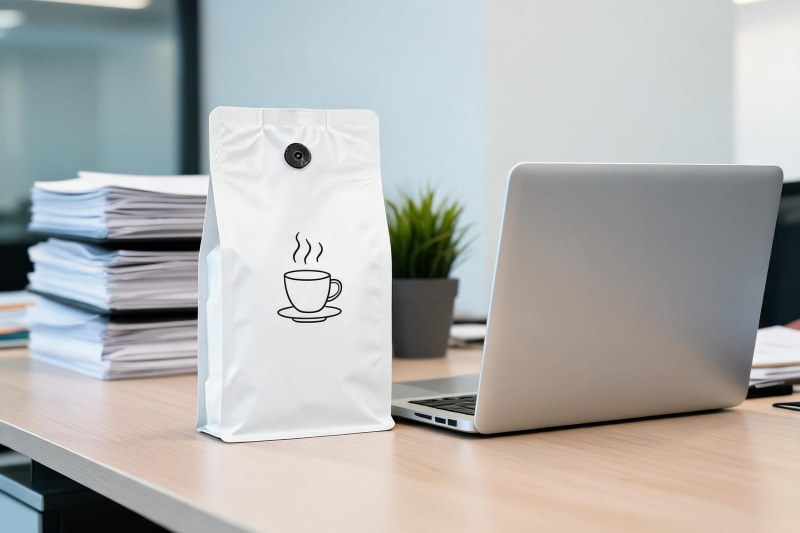 Close-up of roasted coffee beans — the product protected by degassing valve packaging