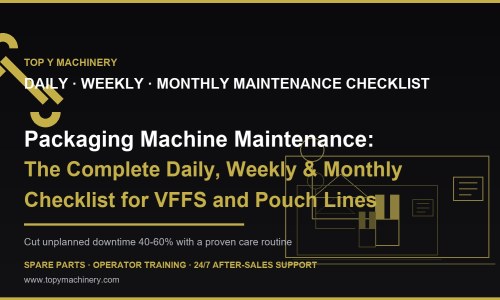 Packaging Machine Maintenance: Daily, Weekly, Monthly Checklist